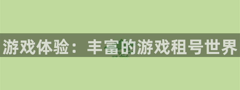 杏鑫平台正规吗：游戏体验：丰富的游戏租号世界