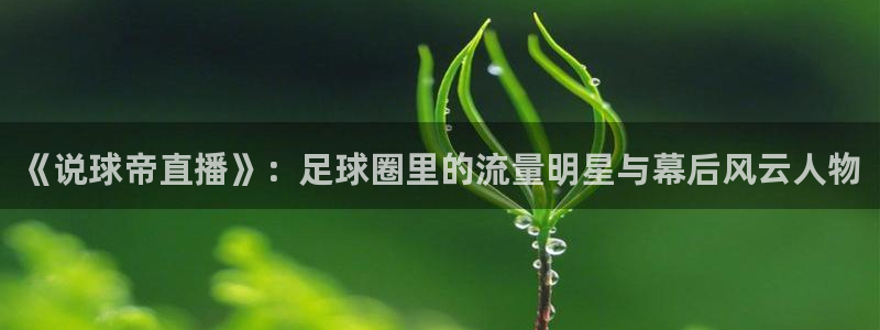 nba直播山猫体育：《说球帝直播》：足球圈里的流量明星与幕后风云人物