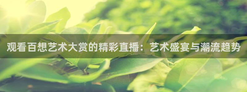 nba直播视频在线观看山猫：观看百想艺术大赏的精彩直播：艺术盛宴与潮流趋势